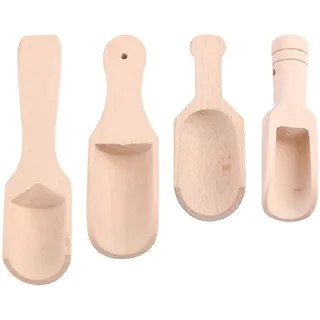 4er-set Mehrzweck-mini-löffel Aus Holz Für Badesalz, Mehl, Süßigkeiten, Gewürze, Zucker, Müsli, Kaffeebohnen, Soßen, Küchenhelfer Und Teezubehör
