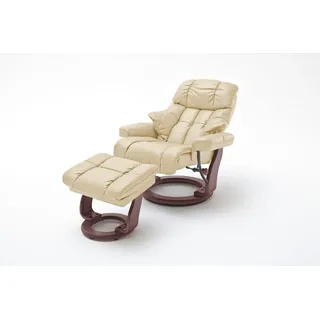 MCA furniture Relaxsessel Relaxsessel Calgary XXL mit Hocker, bis 180 kg belastbar beige