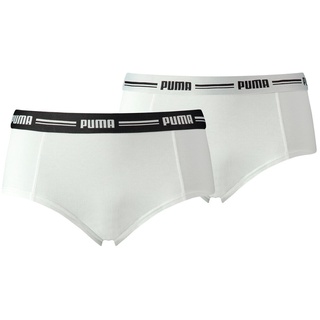 PUMA Damen Mini Shorts - Iconic, Soft Cotton Modal Stretch, Vorteilspack Weiß S 2er Pack (1x2P)