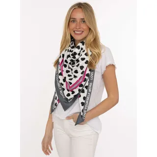 Zwillingsherz "Herzen Allover", in Grau - (L)138 x (B)68 cm