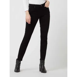 Cropped Skinny Fit High Waist Jeans mit Stretch-Anteil, Black, 25