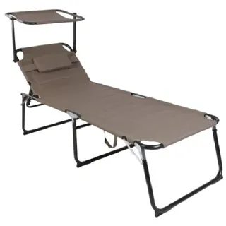Lex XXL Sonnenliege 200 x 70 x 45 cm Taupe