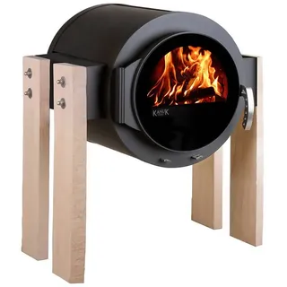 Kanuk Kaminofen Kaminofen Kanuk® STAND Wood Buche natur, 8 kW schwarz