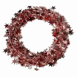 GreatRise Weihnachtsgirlande Sterne 7,5m Formbar für Weihnachtsbaum Deko | Glänzende Sterne mit Flexiblem Drahtkern, 7,5 m Lang, Leicht zu formen, für Weihnachtsbaum, Kamin, Wand und Tischdeko