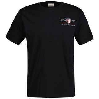 Gant T-Shirt Herren T-Shirt - REG ARCHIVE SHIELD EMB, Rundhals schwarz 5XL