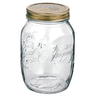 Table Roc Einmachglas Bormioli Rocco Quattro Stagioni 1 Liter (1Glas), Glas, (1 Glas) weiß