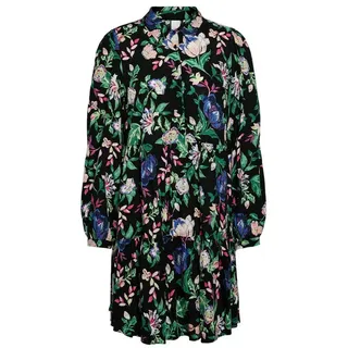 Y.A.S Hemdblusenkleid YASALIRA LS SHIRT DRESS S. NOOS mit Volant schwarz S (36)
