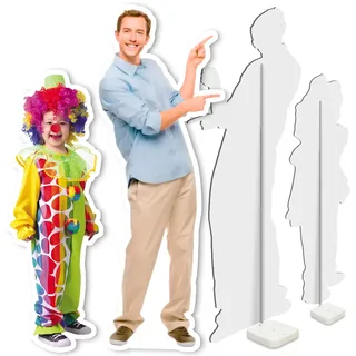 Personalisierbarer lebensgroßer Pappaufsteller in Lebensgröße, Foto-Requisiten, personalisierbar für Hochzeit, Abschlussfeier, Geburtstag, 4,5 - 1,8 m