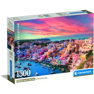 Clementoni Procida Insel Puzzle - Puzzle 1500 Teile Erwachsene - Puzzle Erwachsene in 59,2 x 84,3 cm - Puzzle Erwachsene anspruchsvoll von Clementoni 31721