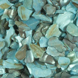 naninoa Natur-deko Perlmutt Stücke ca 10-20 mm 330 ml. Perlmutter, Perlmut, Muschel, Muscheln. Farbe: HELLBLAU