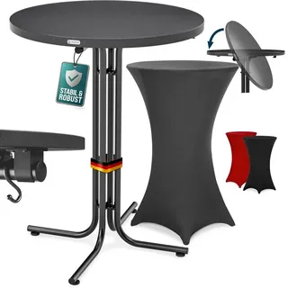 CASARIA Stehtisch 70 x 110 cm Grau