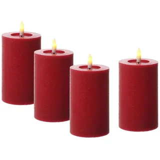 441 LED Kerzenset LINA 11 cm rot 4 St.