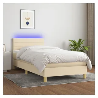 vidaXL Boxspringbett 90 x 200 cm Creme