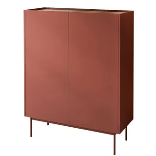KOMMODE ESSENCE 2D KD97 Keramik Rot / Eiche Linea