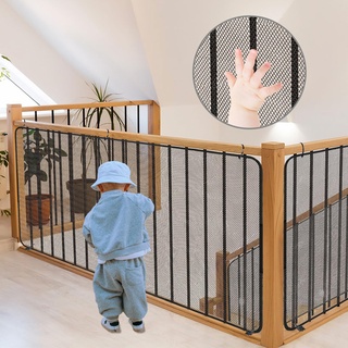 300x90cm Kinder Treppen Sicherheitsnetz, Baby schutznetz, Kindergeländer Treppe Balkonschutz, Haushalt Rausfallschutz Netz, Langlebiges Sicherheitsseilnetz ohne Bohren für Kinder Baby Haustiere