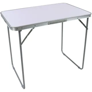 VCM Galdas Gartentisch 80 x 53 x 70 cm Weiß/Schwarz