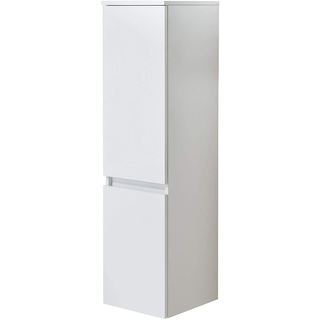 Pelipal Badezimmerschrank Quickset 360 in Weiß Glanz, 35 cm breit | Halbhoher Midischrank mit 2 Türen und 3 Einlegeböden
