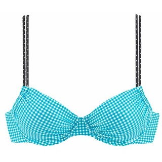 Buffalo Bügel-Bikini-Top Damen türkis-schwarz Gr.38 Cup F