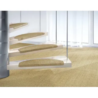 Dekowe Stufenmatte Mara S2, halbrund, Höhe: 5 mm, 100% Sisal, große Farbauswahl, selbstklebend, auch als Set 15 Stück beige