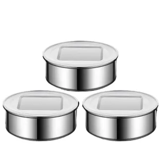 Magnetische Gewürzdosen – Magnetische mit Deckel | Gewürzbehälter aus Edelstahl 3-teilig | Magnetischer Gewürztopf für die Küche | Magnetische Gewürzgläser