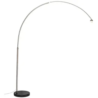 QAZQA Moderne Bogenleuchte 1D13NT00C020A Grau/Weiß