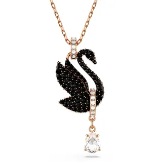 Swarovski Swan Anhänger Schwarz / Roségold