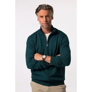 Boston Park Poloshirt Strickjacke Langarm Stehkragen grün 84