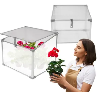 Grindi Frühbeetaufsatz - Mini Gewächshaus Magnolia I 60x51x51 cm - Gewächshaus klein Balkon - Garten Polycarbonat - Hochbeet Balkon Treibhaus - Frühbeetkasten - Laarbeek Mini