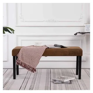 vidaXL Polsterbank Braun 106 x 40 x 48 cm