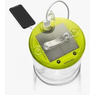 MPOWERD Luci Pro Outdoor 2.0 Aufblasbare Laterne Wiederaufladbar über Solar und USB-C + Telefonladegerät, 150 Lumen LEDs + Klares Finish, Hält bis zu 48 Stunden, Wasserdicht, Camping, Rucksackreisen