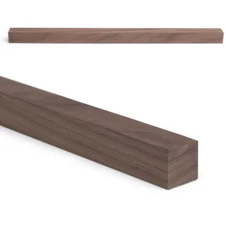 Woodsellers Nussbaum nach Maß 25 x 25 mm [350–1000 mm Länge wählbar] – Holzleiste aus Massivholz (gehobelt & rechtwinklig) – technisch getrocknet & verleimfertig (naturbelassen, 25 x 25 x 900mm)