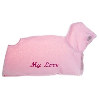 MICHI MICHI-LB03 Bathrobe My Love Pink Hund Bademantel, S