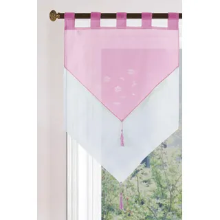 Gardinenbox Scheibengardine Schlaufen 90 x 60 cm Rosa
