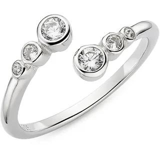aniston jewelry & watches Fingerring Schmuck Geschenk Silbering offen Zirkonia Silber Gr. 56