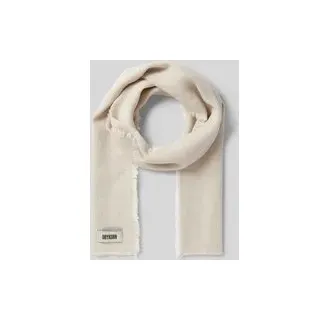 Schal mit Label-Detail Modell 'PLINA', Beige, 1