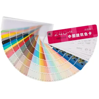 DOITOOL Ral Karte Farbfächer 258 Farben Farbvergleichskarten für Architektur und Wandfarben aus Papier und Kunststoff Praktisch