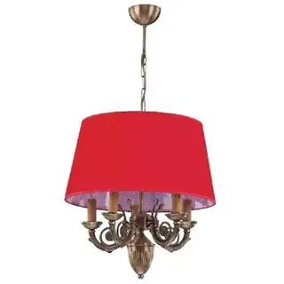JVmoebel Kronleuchter Elegante Wandleuchte in Gold mit rotem Lampenschirm, Leuchtmittel wechselbar, Made in Europa rot