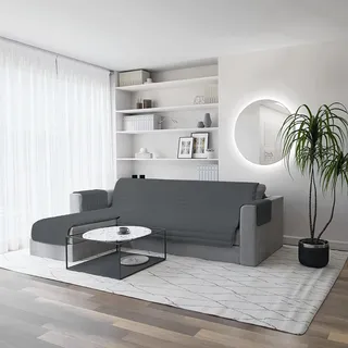 Trendy Doubleface Couchüberzüge, Dunkel Grau, 190cm