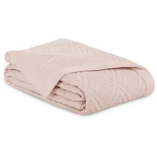 AmeliaHome Bettüberwurf 260 x 280 cm Rosa