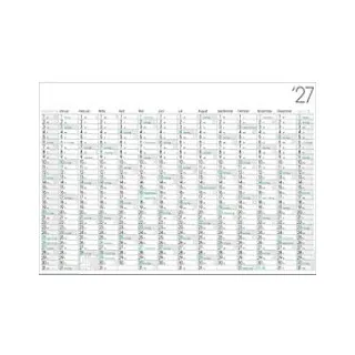 Plakatkalender HP14GL 2027 Papier Weiß Deutsch