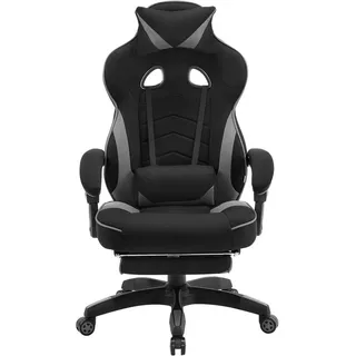 Woltu Gaming Stuhl Stoff Grau