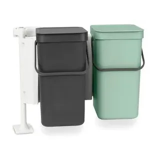 Brabantia Sort & Go 12 l 2er Set dark grey/jade green