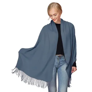 Moschen-Bayern Modeschal Pashmina Stola Damen Kaschmir Schultertuch Abendkleid festlich Schal, super weich und geschmeidig blau