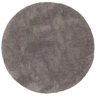 Pergamon Luca Hochflorteppich Ø 200 cm Grau
