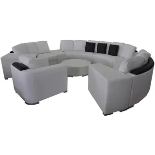 JVmoebel Sofa Runde Eck Sofa Couch XXL Couchen Wohnlandschaft U Form Sessel, Made in Europa weiß