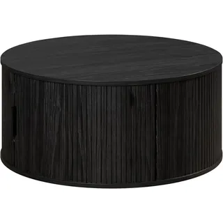 Home affaire Couchtisch Ronda (1-St), Runder Sofatisch mit Stauraum - Maße (B/T/H) 80/80/36 cm schwarz