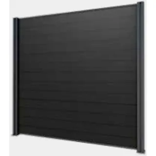 Gutta Sichtschutzzaun-Element WPC 202 x 186 cm Grau