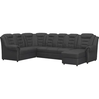 Home Affaire Wohnlandschaft HOME AFFAIRE "Boston U-Form", schwarz, B:333cm H:102cm T:216cm, 64% Polyurethan, 25% Polyester, 11% Baumwolle, Sofas, Wohnlandschaft, mit hoher Rückenlehne, wahlweise mit Bettfunktion & Stauraum