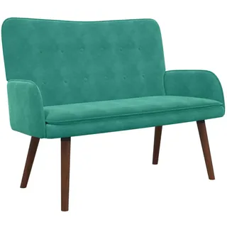vidaXL Couch Samt 2-Sitzer Türkis