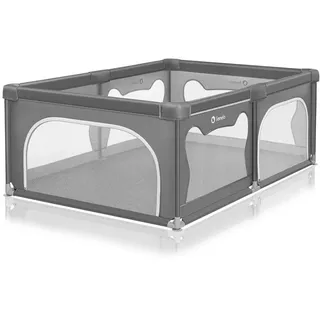 Lionelo Laufgitter Willow, Grau, Kunststoff, Farbverlauf, 187x68x127 cm, zusammenklappbar, Kindersicherheit